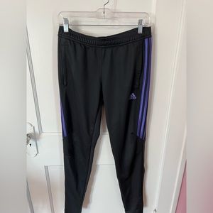 Black w purple stripes Adidas active wear